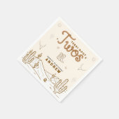 Cowboy 2nd Birthday Party Terri-Boot Twos Western スタンダードカクテルナプキン (角)