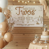 Cowboy 2nd Birthday Party Terri-Boot Twos Western 横断幕