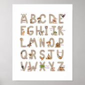 Cowboy Alphabet ABC Poster Kids Room Decor ポスター (正面)
