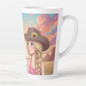 cowboy and cowgirl anime style カフェラテマグ (右)