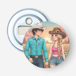cowboy and cowgirl anime style 栓抜き