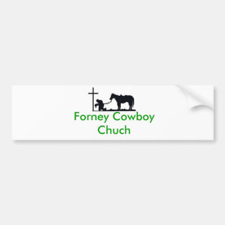 cowboy_and_cross、Chuch Forneyのカウボーイ バンパーステッカー