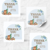 Cowboy Baby Shower スクエアシール