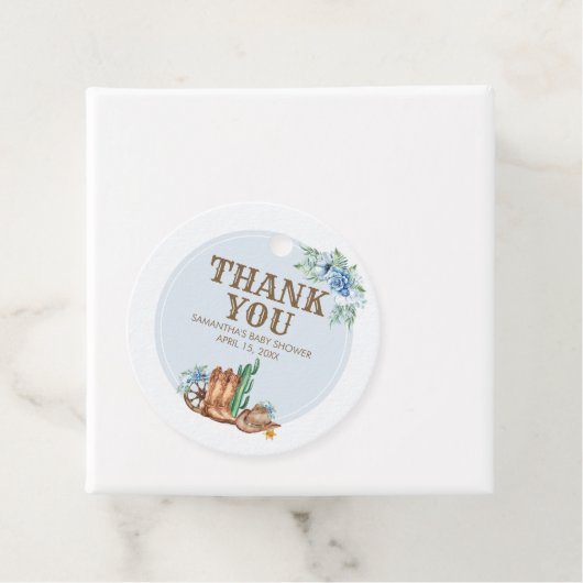 Cowboy Baby Shower フェイバータグ (インサイチュ)