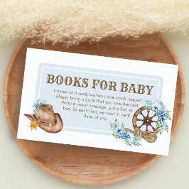 Cowboy Baby Shower Books for Baby エンクロージャーカード