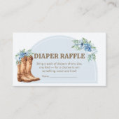 Cowboy Baby Shower Diaper Raffle エンクロージャーカード (正面)