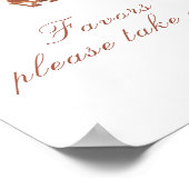 Cowboy baby shower - favors, please take one ポスター (角)