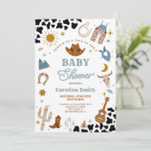 Cowboy Baby Shower Invitation 招待状 (スタンド正面)