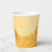 Cowboy Baby Shower Paper Cups Rustic Style 紙コップ (裏面)