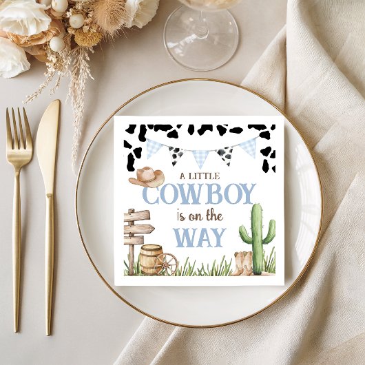 Cowboy Baby Shower Party Napkins スタンダードカクテルナプキン