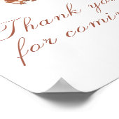 Cowboy baby shower Thank you for coming ポスター (角)