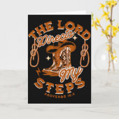 Cowboy Bible Scripture Verse Western Country Jesus カード (黄色い花)