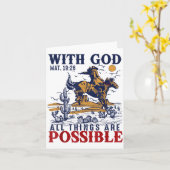 Cowboy Bible Scripture Verse Western Jesus For Men カード (黄色い花)