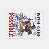 Cowboy Bible Scripture Verse Western Jesus For Men フリースブランケット (正面(横))