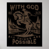 Cowboy Bible Scripture Verse Western Jesus For Men ポスター (正面)