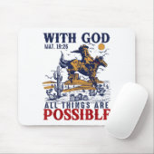 Cowboy Bible Scripture Verse Western Jesus For Men マウスパッド (マウス)