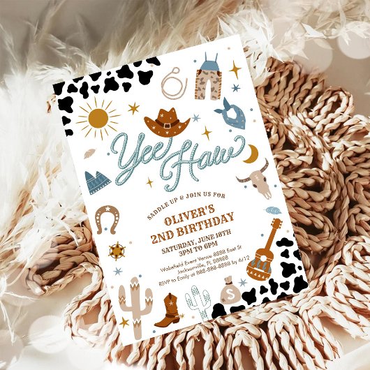 Cowboy Birthday Party Invitation 招待状