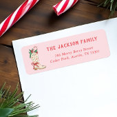 Cowboy Boot Country Christmas Return Address ラベル