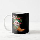 Cowboy Boots Country Western Merry Christmas Y'all コーヒーマグカップ (左)