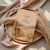 Cowboy Boots Desert Wedding 招待状