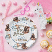 Cowboy Boots First Rodeo Birthday ペーパープレート (パーティー)
