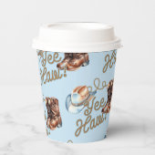 Cowboy Boots First Rodeo Birthday 紙コップ (正面)