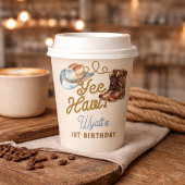 Cowboy Boots First Rodeo Birthday 紙コップ