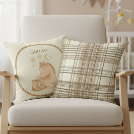Cowboy Boots & Foal Nursery Pillow クッション