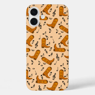 Cowboy Boots Music Notes iPhone 16 Plusケース