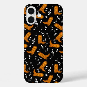 Cowboy Boots Music Notes iPhone 16 Plusケース