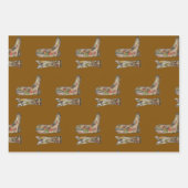 Cowboy boots Wrapping Paper Flat Sheet Set of 3 ラッピングペーパーシート (正面2)