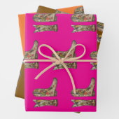 Cowboy boots Wrapping Paper Flat Sheet Set of 3 ラッピングペーパーシート (インサイチュ)
