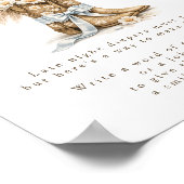 Cowboy Bow Western Baby Shower Late Night Diapers ポスター (角)