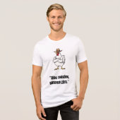 Cowboy Chicken Attitude – Funny Cartoon Tee トライブレンドＴシャツ (正面全面)