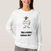 Cowboy Chicken Attitude – Funny Cartoon Tee Tシャツ (正面)