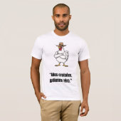 Cowboy Chicken Attitude – Funny Cartoon Tee Tシャツ (正面フル)