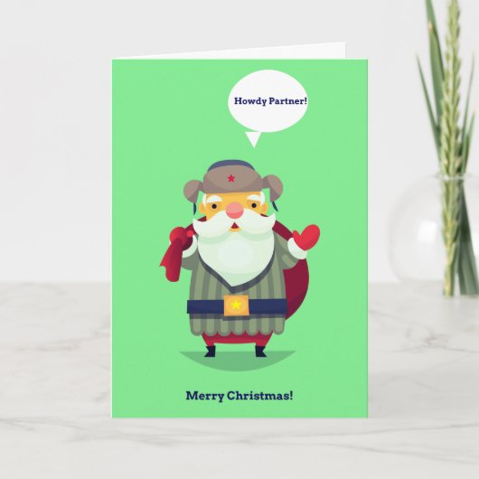 Cowboy Christmas Card カード (正面)