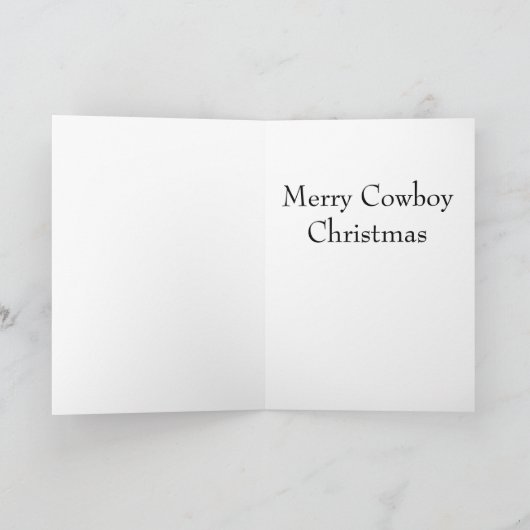 Cowboy Christmas Card カード (内部)