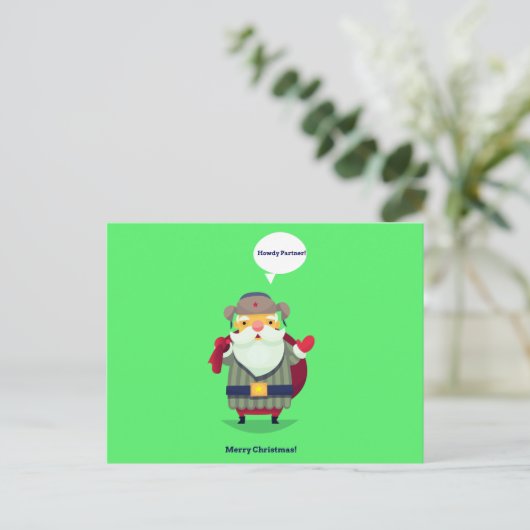 Cowboy Christmas postcard ポストカード (スタンド正面)