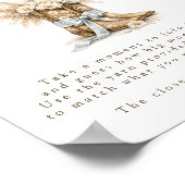 Cowboy Coquette Bow Baby Shower Don't Say Baby ポスター (角)