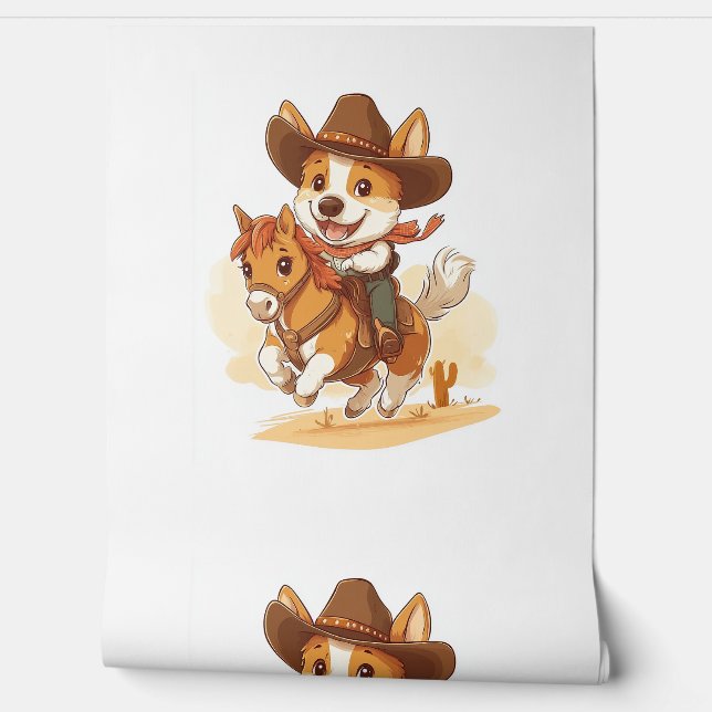 Cowboy Corgi � Western Rodeo Dog 壁紙 (ほどく)