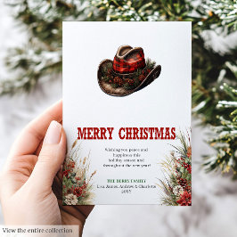 Cowboy country Christmas greeting card design シーズンカード