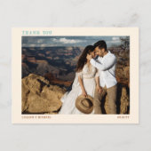 Cowboy Country Westernの結婚写真ありがとう ポストカード (正面)