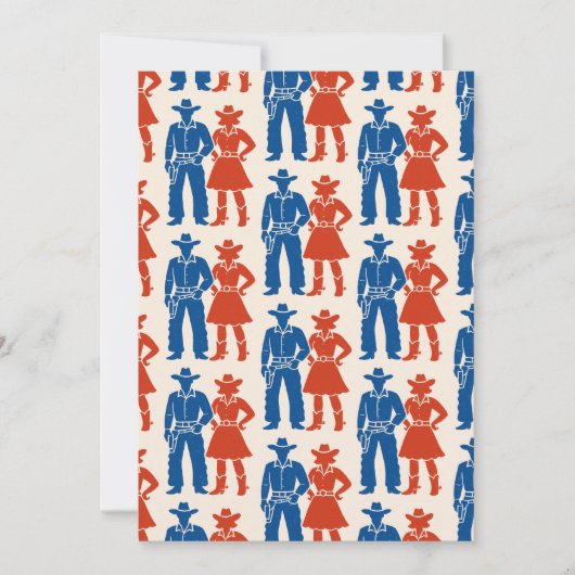 Cowboy & Cowgirl Americana 招待状 (正面)