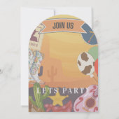 Cowboy Cowgirl Themed  招待状 (裏面)