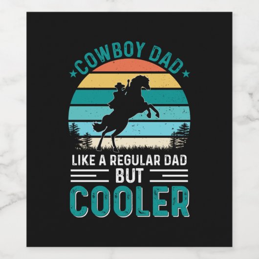 Cowboy Dad ワインラベル (シングルラベル)