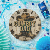 Cowboy Dad Western Rustic Ranch ペーパープレート (パーティー)