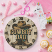 Cowboy Dad Western Rustic Ranch ペーパープレート (パーティー)