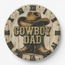 Cowboy Dad Western Rustic Ranch ペーパープレート