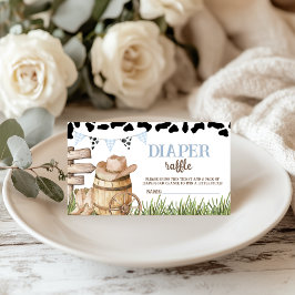 Cowboy Diaper Raffle Insert エンクロージャーカード